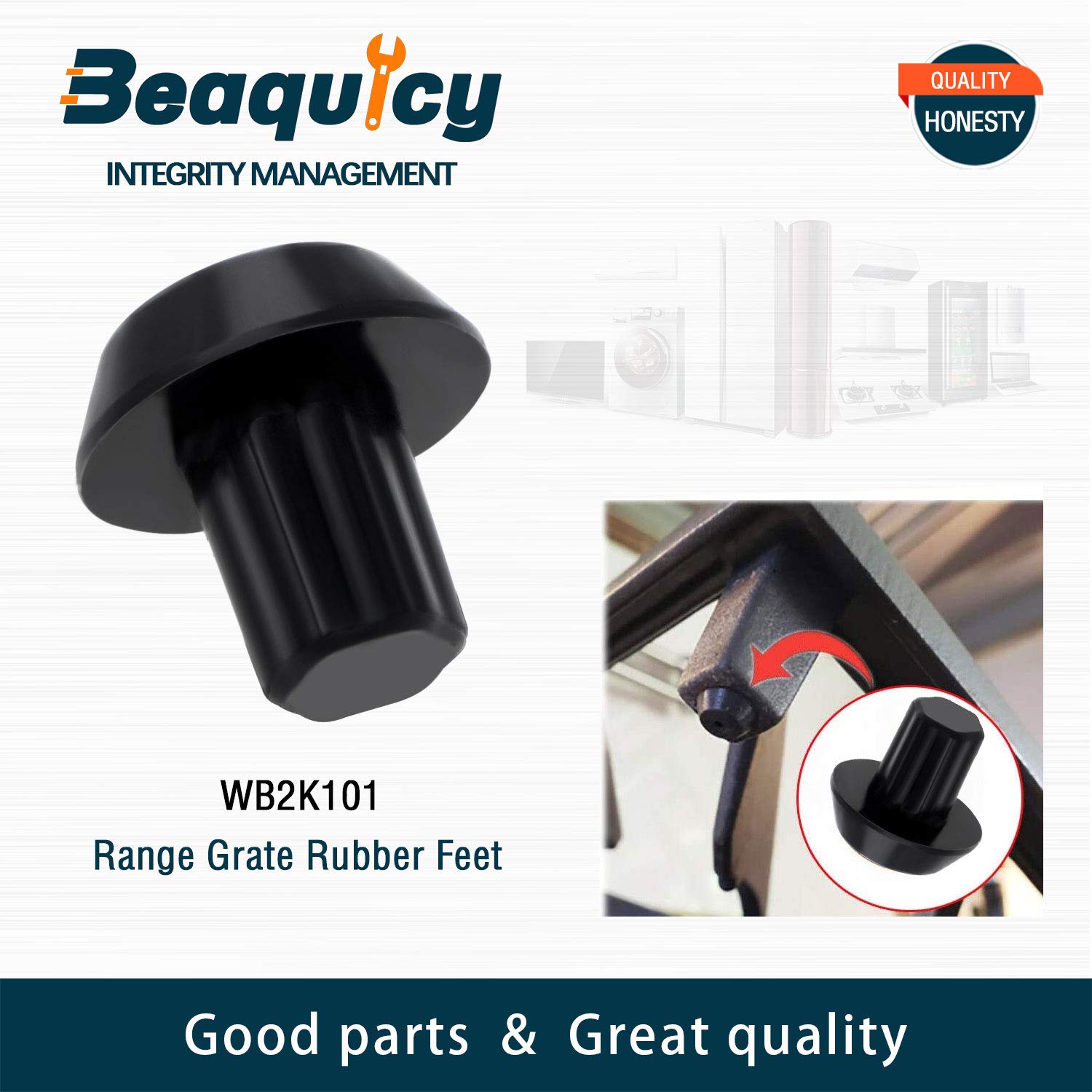 Buy WB2K101 Range Burner Grate Rubber Feet Kit by Beaquicy