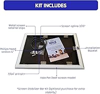 Vista 4 de Pantalla universal Puerta de gato y perro Se adapta a porches mosquiteros, puertas correderas y ventanas Instalación en medio de malla