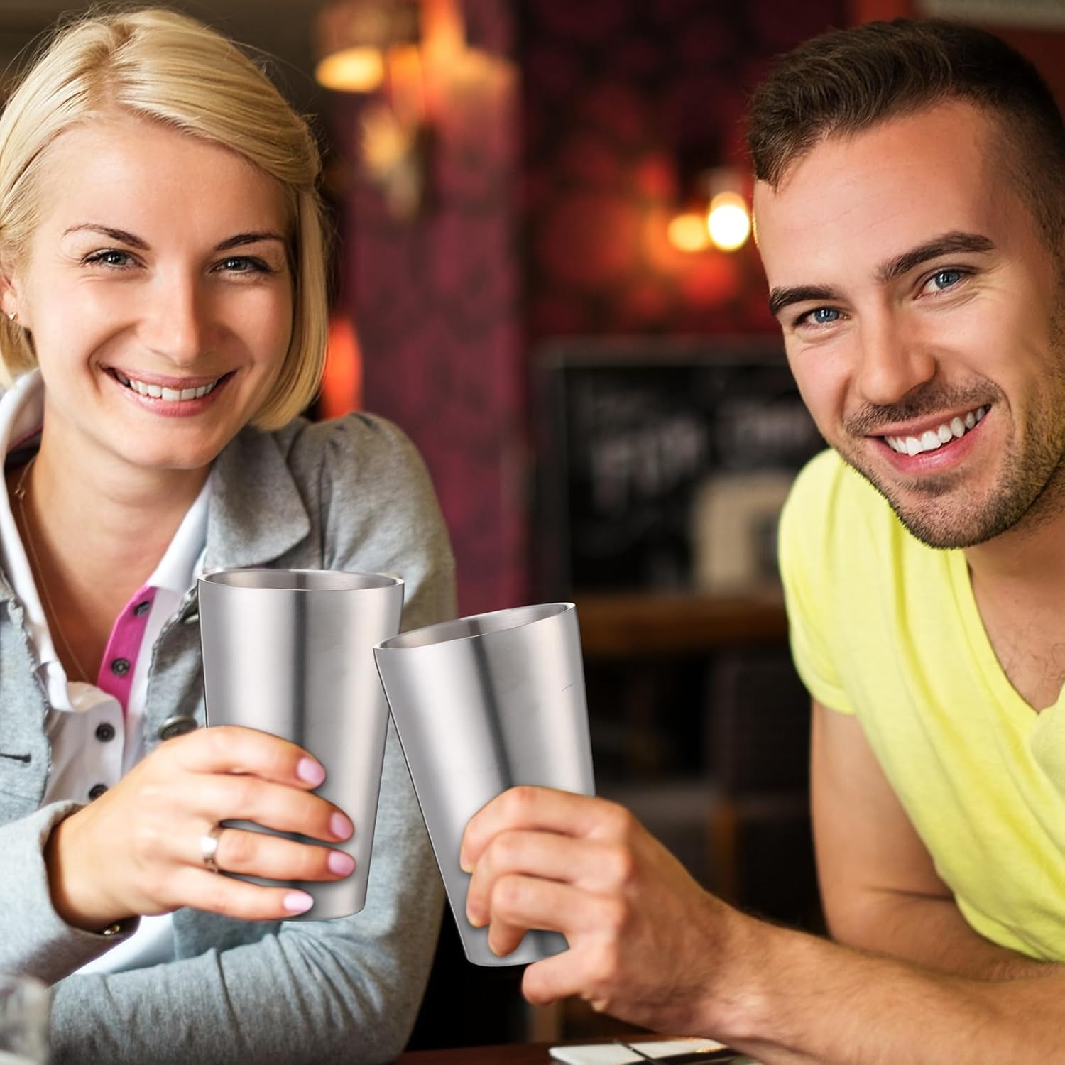 12 Pack Stainless Steel Cups 12oz Double Wall Vacuum Cup Stackable Insulated Metal Tumbler Drinking Glasses for Party Bar Travel Camping Outdoor and Home(Sliver) - Image 6