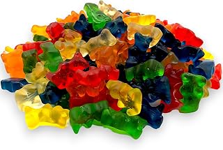 Klub Bulk Holiday Classic Gourmet Large Gummy Bears- 1.5 lbs-Yummy Fruity Assortment of Lemon, Orange, Strawberry, Apple, and Blue Raspberry Flavors-Great for Kids and Adults of All Ages(24 oz)