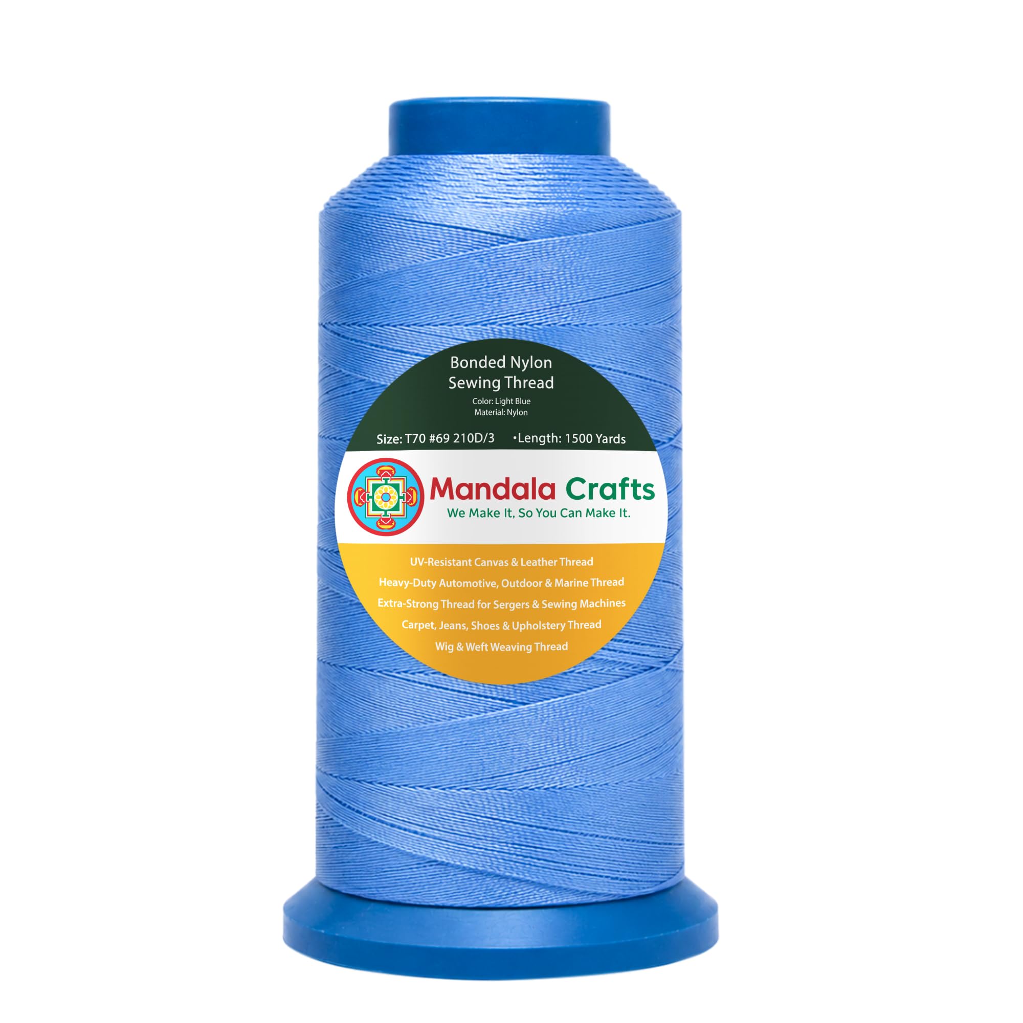 Amazon.com: Mandala Crafts Size 69 210D T70 Bonded Nylon Thread