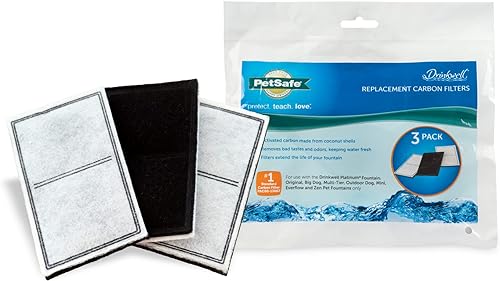 PetSafe Drinkwell - Filtros de carbono de doble celda para fuentes de agua PetSafe para perros y gatos agua filtrada fresca disponible en paquete de