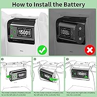 Vista 4 de Paquete de batería recargable para control Xbox paquete de 4 baterías de control recargable de 1500 mAh para controladores Xbox Series XSOne