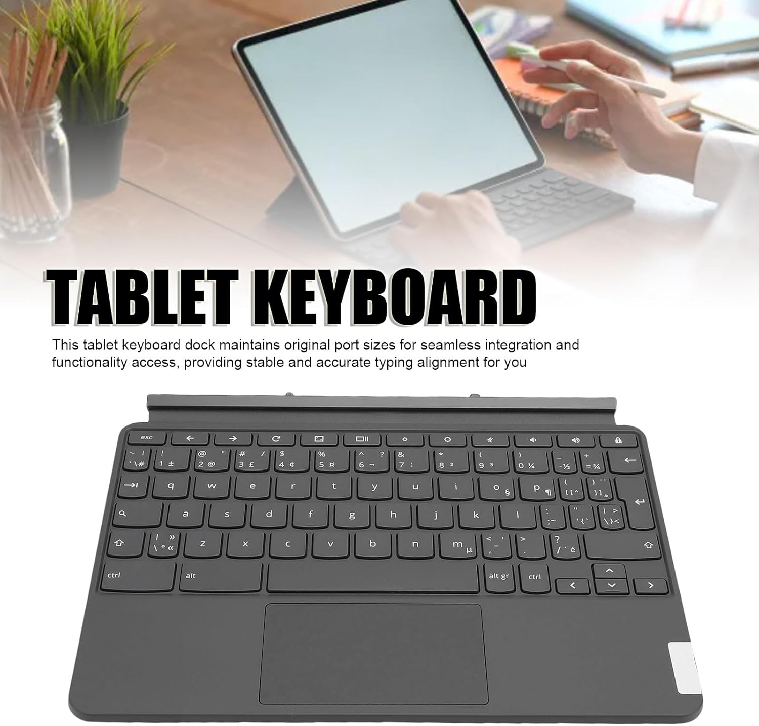 GOWENIC Keyboard with Touchpad for CT X636F Duet 10.1 Inch Tablet, French Canada Keyboard Layout, Full Size Keys, Quick Response