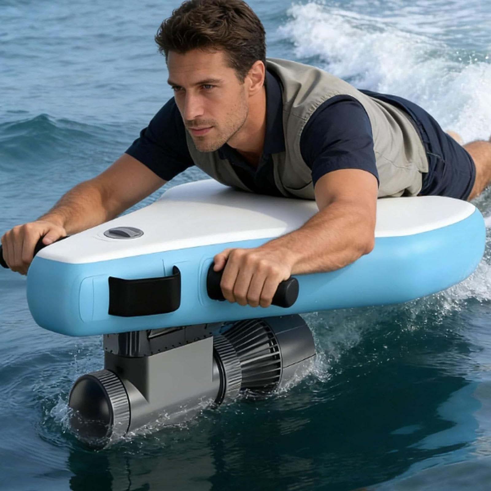 JozyJul Jet Board Electric Surfboard, Inflatable Bodyboard with 500w/700w Sup Motor, 10,000/16000mah Battery,for Beginners & Pros, for Beginners & Pros 700W