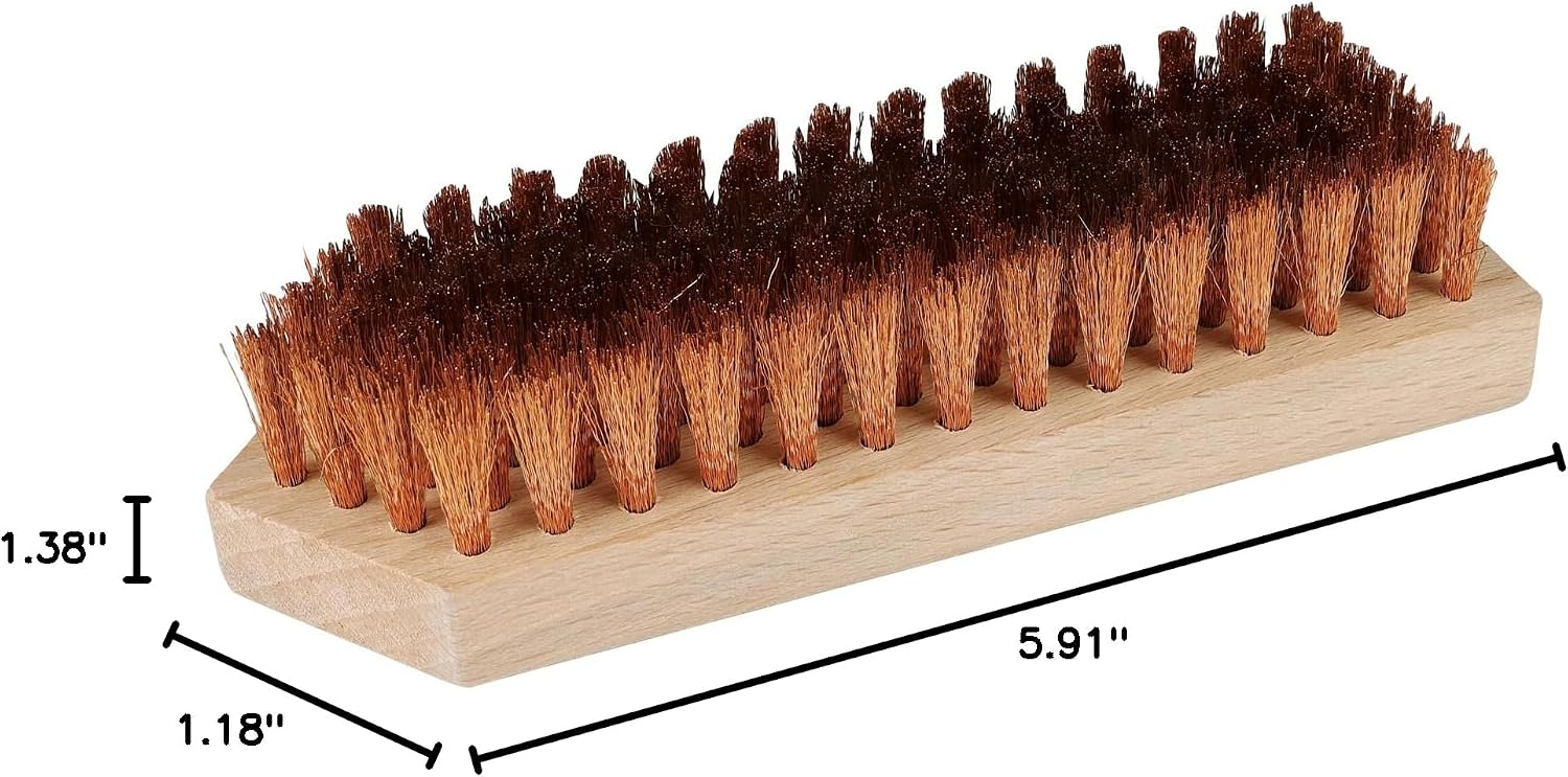 Redecker Extra-Tough Stripping Brush with Bronze Wire Bristles – Heavy-Duty Paint & Finish Remover for Furniture Restoration, Upcycling & Wood Prep, Beechwood Handle