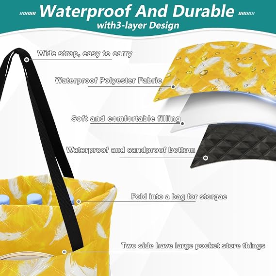 White Feathery Waterproof Picnic Basket Set Packable Beach Picnic Accessories Outdoor for Outdoorsy People Summer Gift cobijas para Picnic