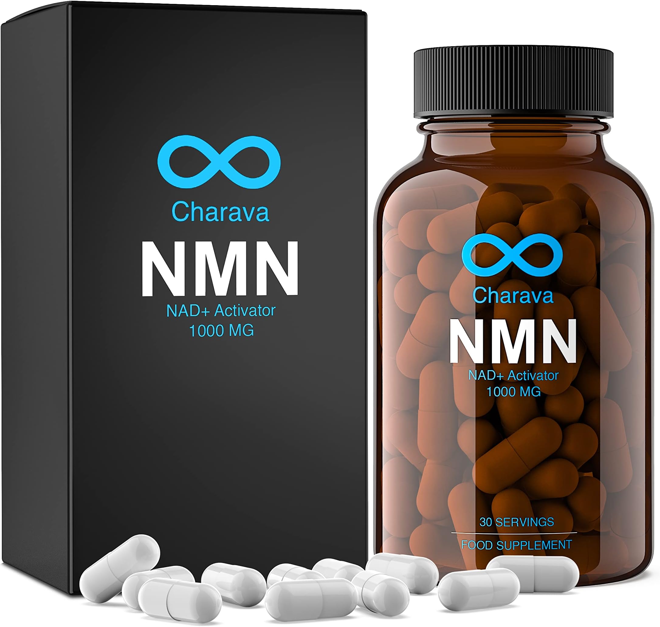 NMN 1000mg | Nicotinamide Mononucleotide | Enhanced Absorption | Powerful NAD Booster | NMN Supplements | Vitamin B3 | Niacin Alternative | 3rd Party Certified