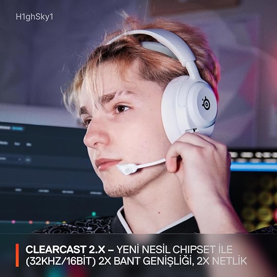 SteelSeries Arctis Nova 5P Wireless ve Bluetooth Kablosuz Oyuncu Kulaklığı Beyaz