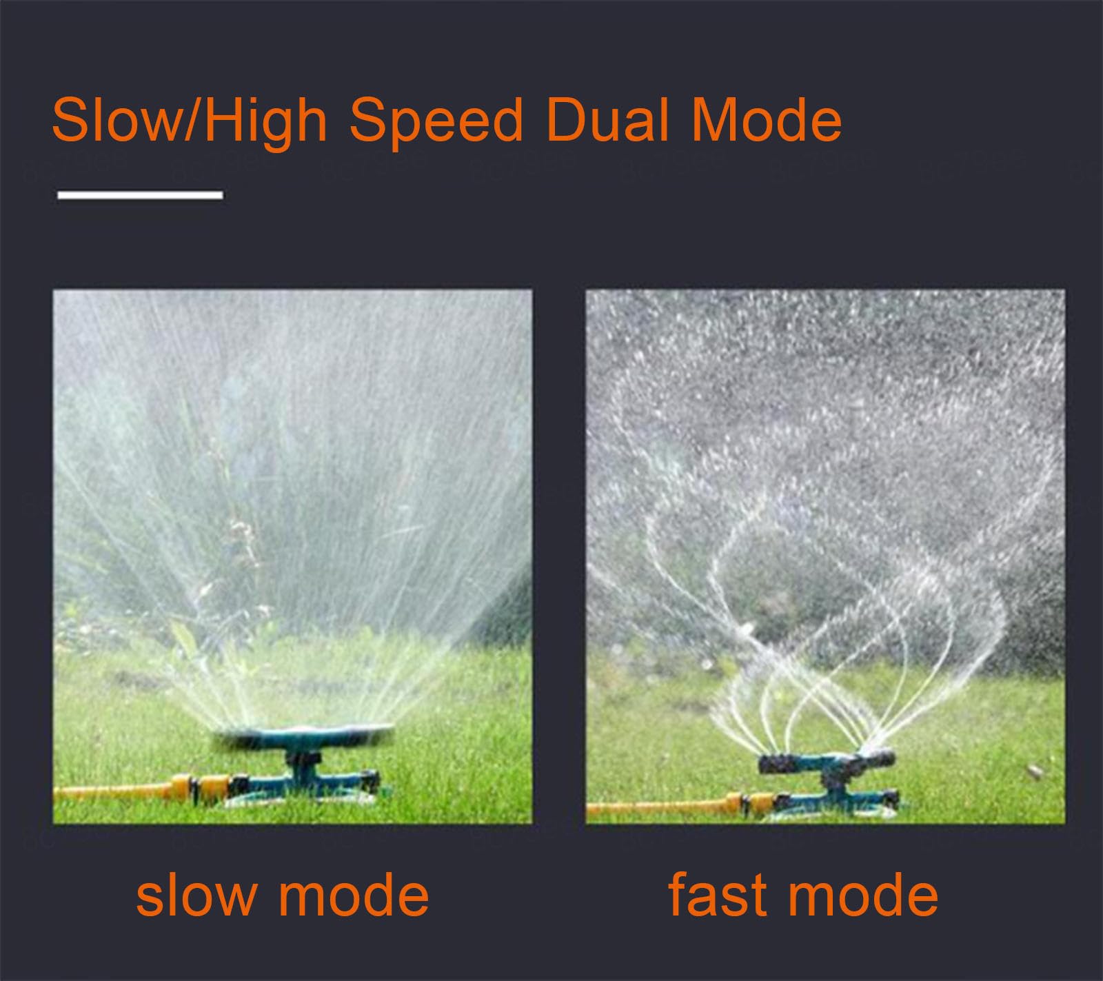 VIDECOR Irrigatore Rotante Automatico a 360 Gradi Trident Sprinkler Irrigatore Rotante Tandem Sprinkler (4 Pezzi),A