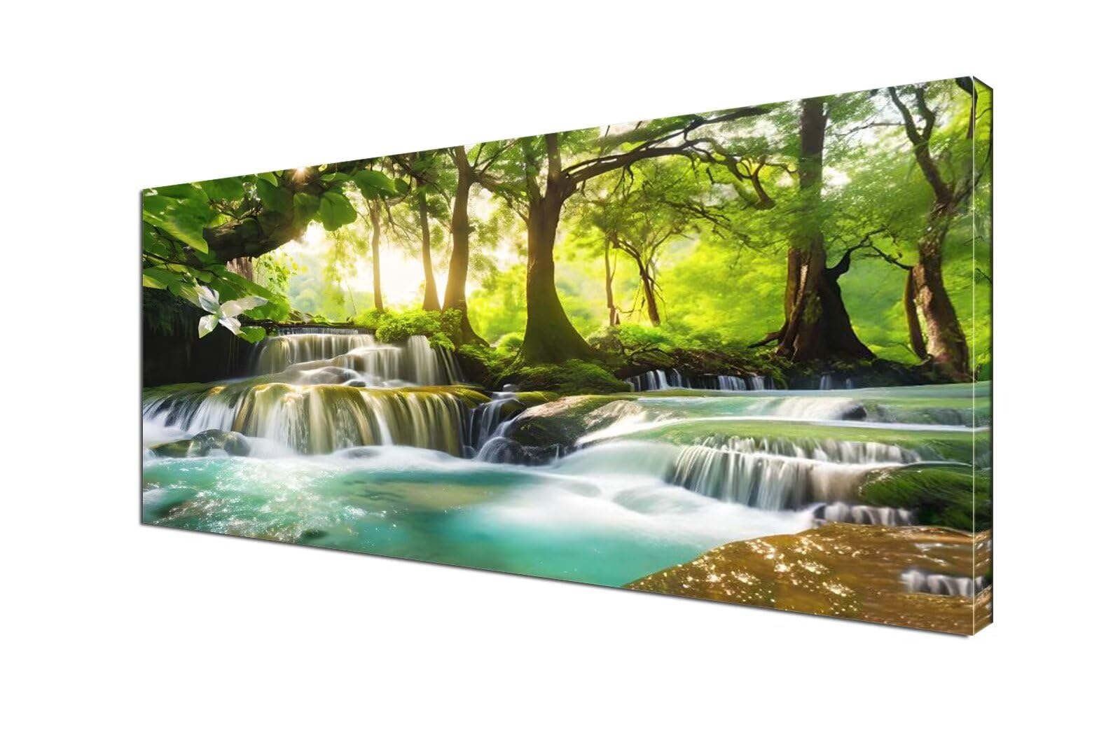 Baum Malen nach Zahlen Fallen Malen Nach Zahlen Erwachsene Groß 60x120 cm Leinwand DIY Anfänger Handgemalt Ölgemälde Bastelset Erwachsene Mit Pinseln und Acrylfarbe für Room Decor (Ohne Rahmen) Y6-116