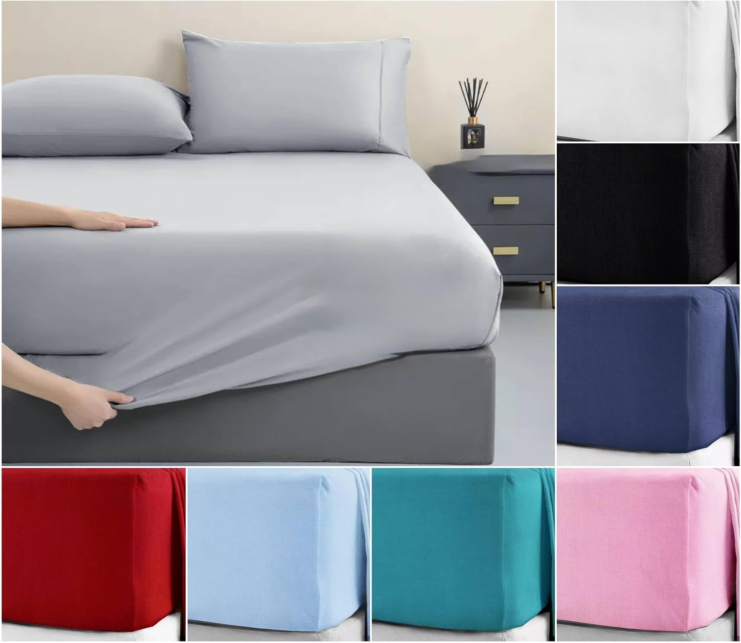 New 40CM/16" Flannelette Extra Deep Super King Size Fitted Sheet ...