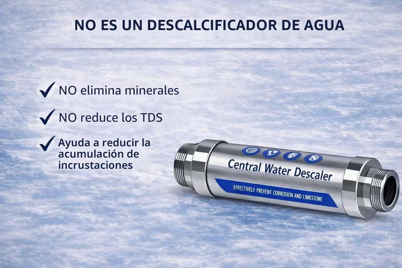 Descalcificador de agua, para prevenir la cal en toda la casa, antical, filtro de agua, detergente, para uso en toda la casa con ducha, lavavajillas y calentador solar (G 1/2")