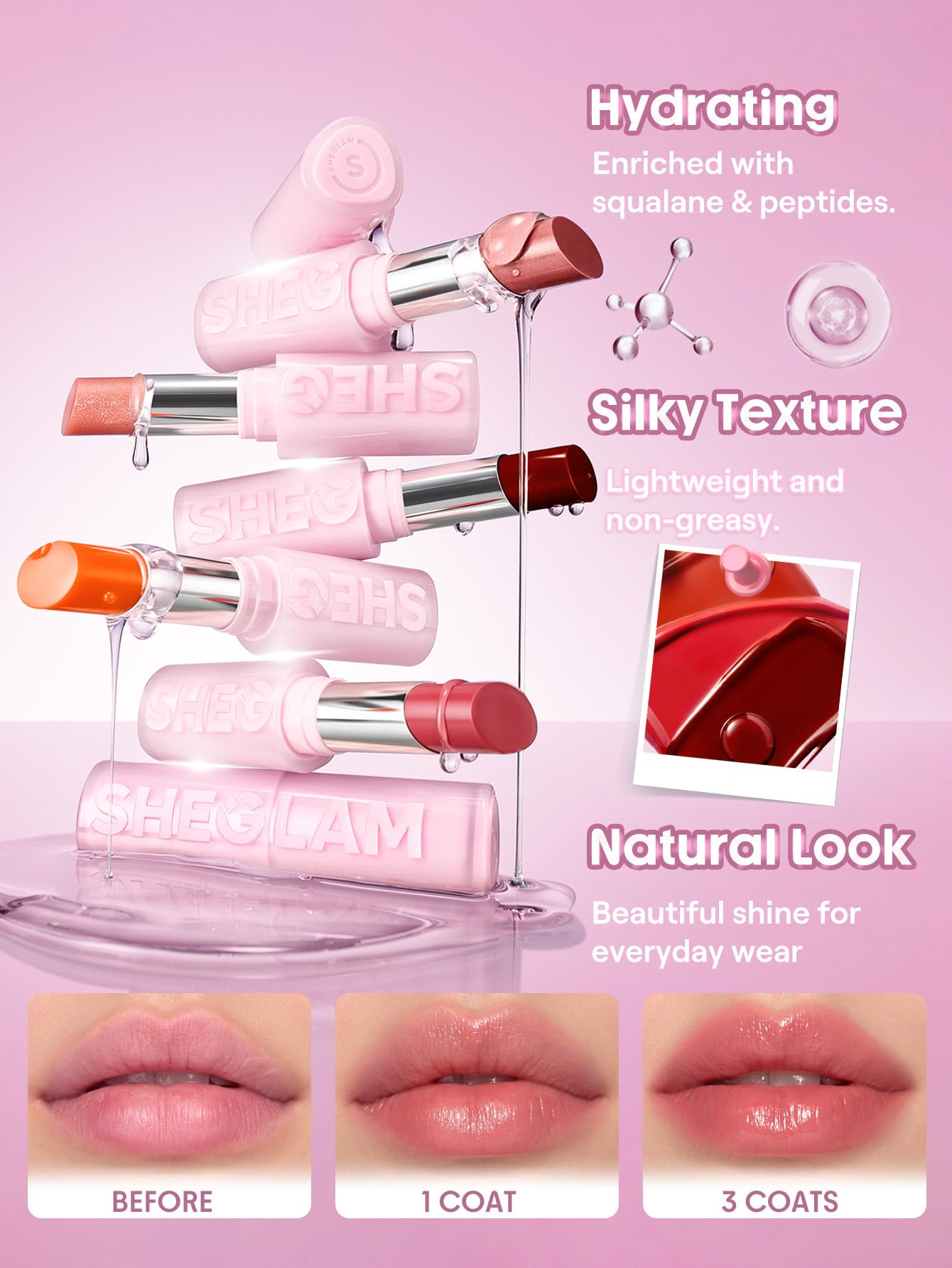 Amazon.com : SHEGLAM Silk Slip Lip Oil Balm-111 High Key : Beauty