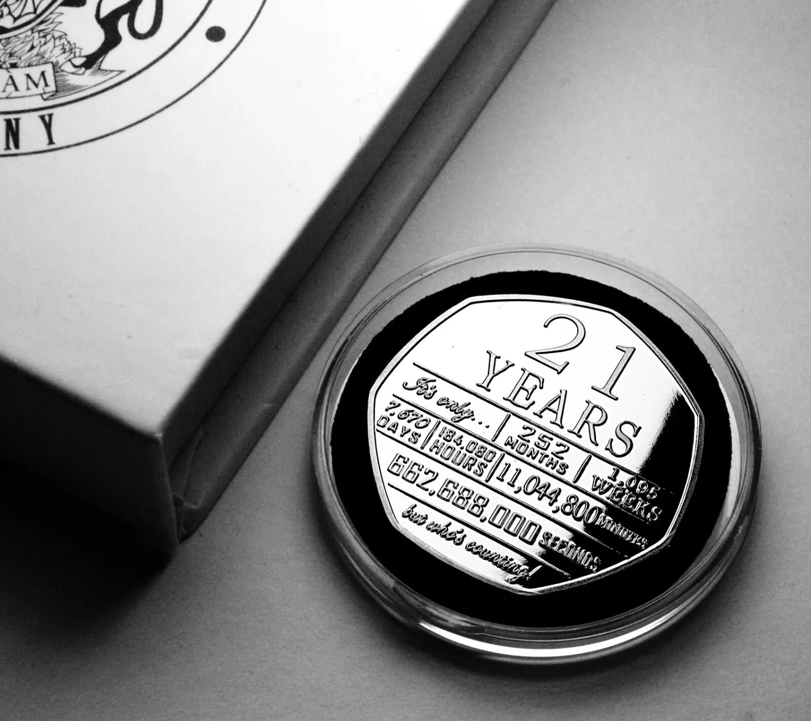 The Commemorative Coin Company Silver 21St Birthday Commemorative In Gift Box. Gift/Present/Son/Daughter/Party. 21 Years Twenty One