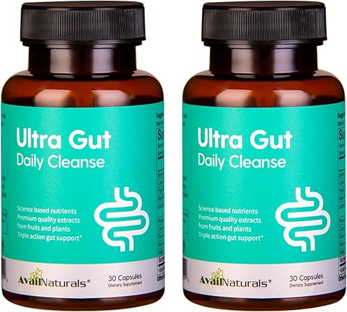 Miniatura 1 de AvailNaturals Limpieza diaria - Soporte intestinal y colon  Fórmula avanzada con extracto de hoja de sena y semillas de cassia  Fibra dietética para