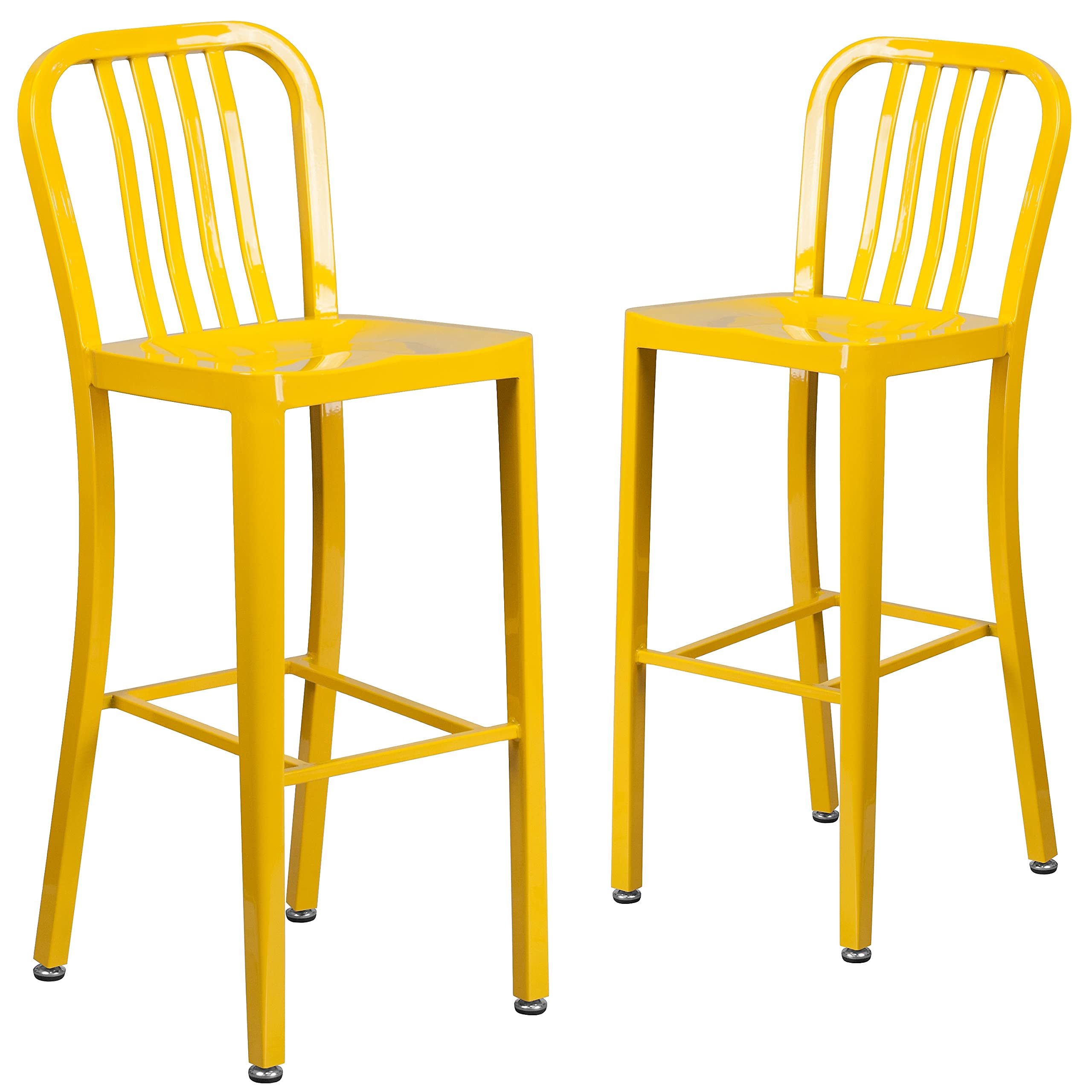 Flash Furniture Yellow / Set of 2 / Barstool Stools & Bar Chairs