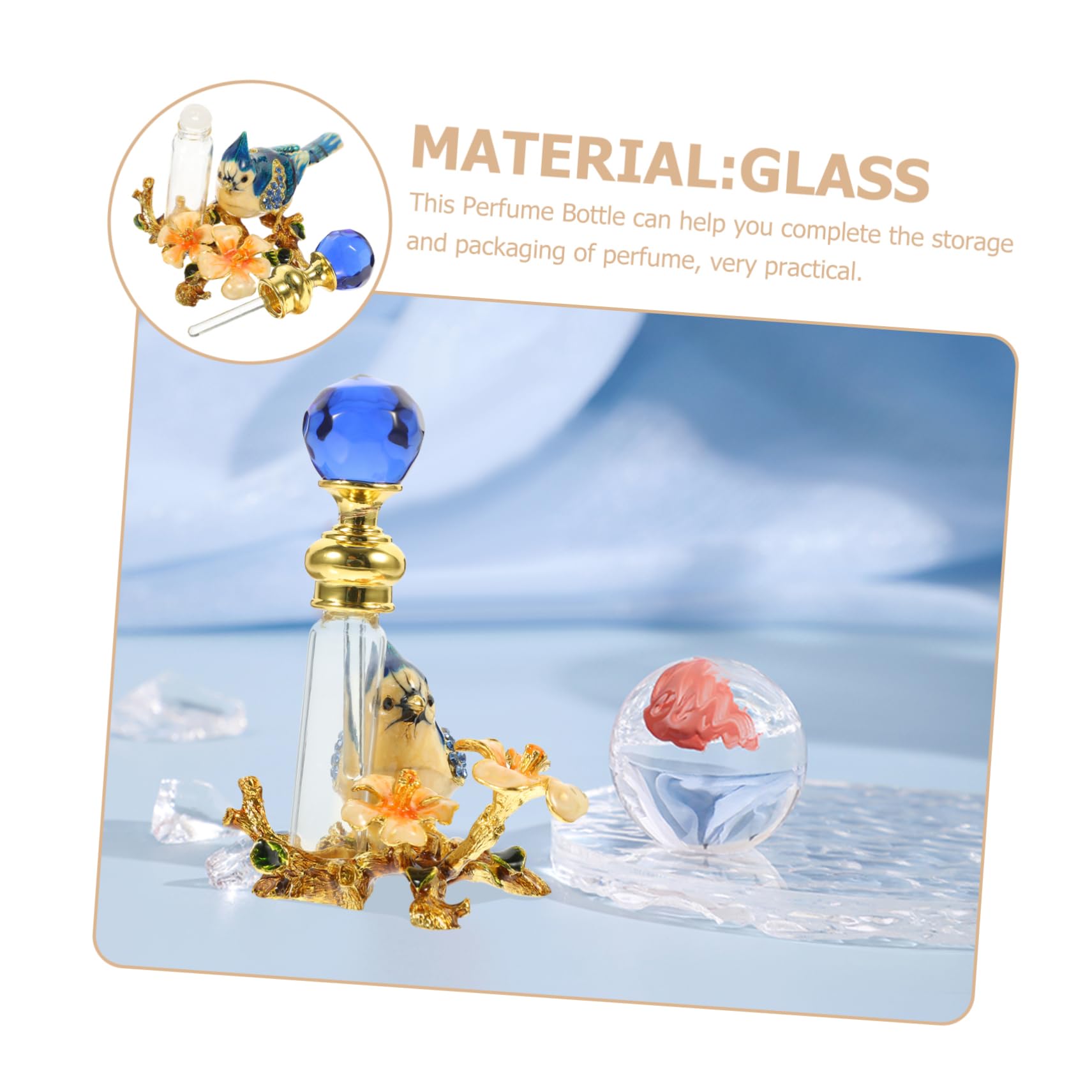 Baluue 2pezzi Bottiglia Profumo Vuota Elegante Stile Retro Per Oli Essenziali e Profumi Per Uso Personale e Professionale Design Pratico e Stile Raffinato