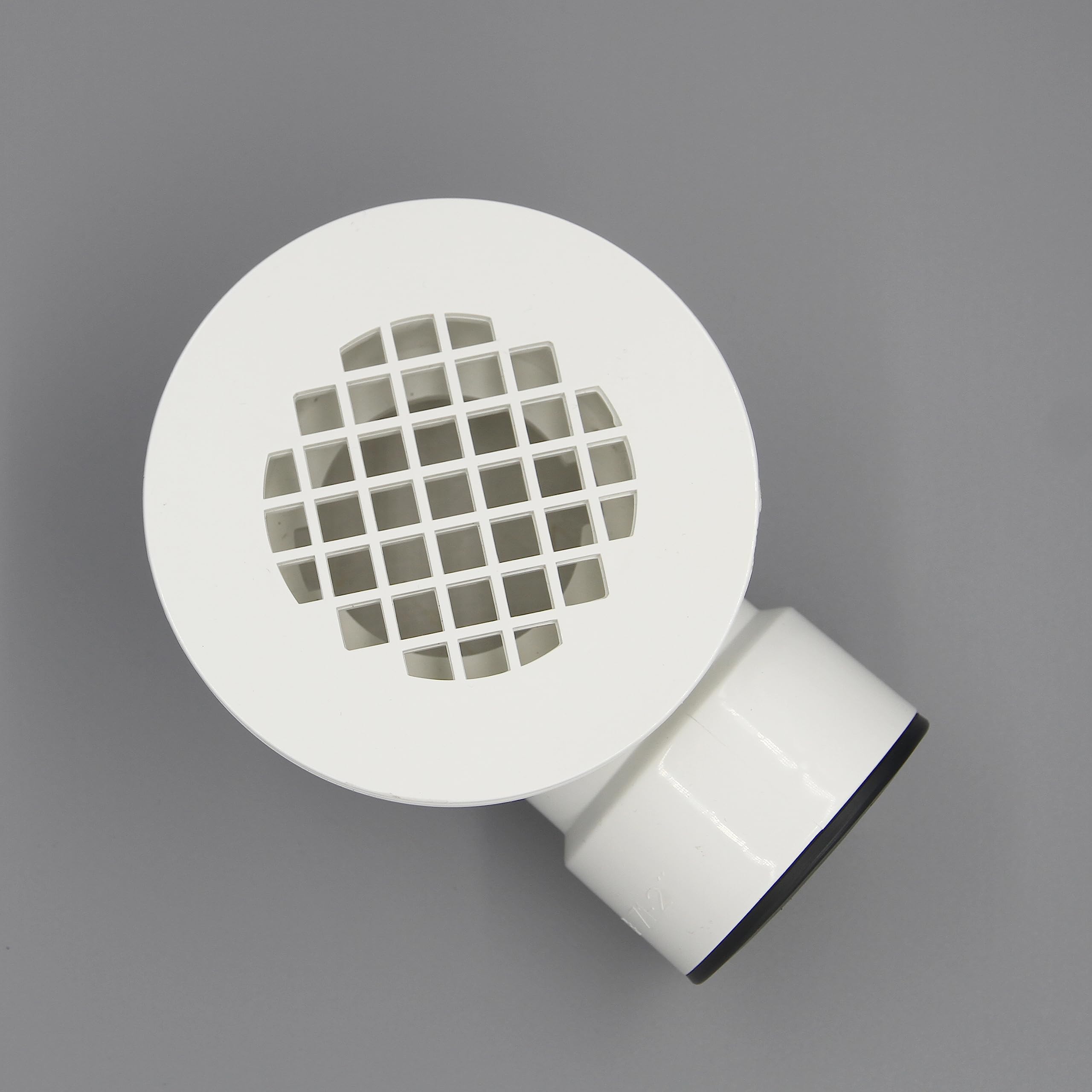 Scarico doccia a basso profilo da 5,1 cm con riduttore da 5,1 cm x 1-1/2" e filtro perforato, scarico laterale in PVC per base doccia e scarico di ricambio