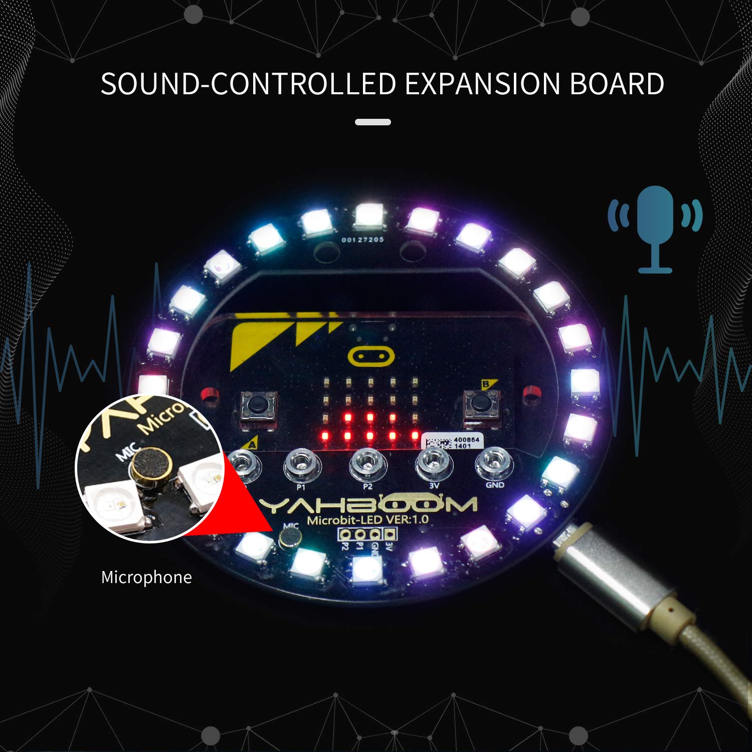 Amazon.co.jp: Yahboom マイクロビット ロボットコントロールハンドル ゲーム ジョイスティック STEM 教育グラフィック  Micro:bit V2 V1.5に対応 子供用 (Microbitなし) (Halo拡張ボード Microbit v2なし) : おもちゃ