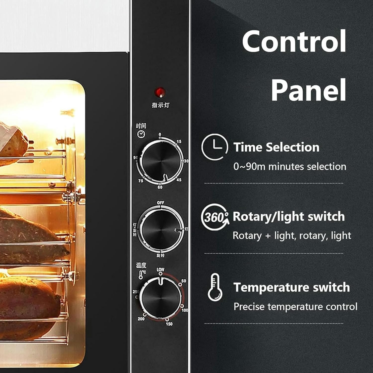 10 -Liter Baking Pizza Machine, 1400 Watts/2800 Watt Sweet Potatoes, Stainless Steel Sweet Potato Oven, Sweet Potato Oven, 360 ° L