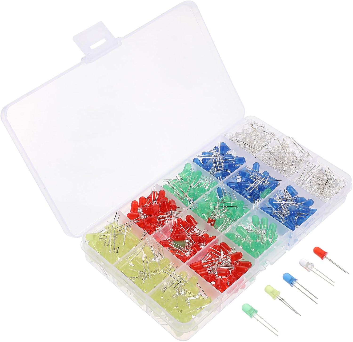 500 Pcs Box Lightweight Plastic LED Light Beads Easy to Install Practical Diode Lights for DIY Projects and Electrical Experiments