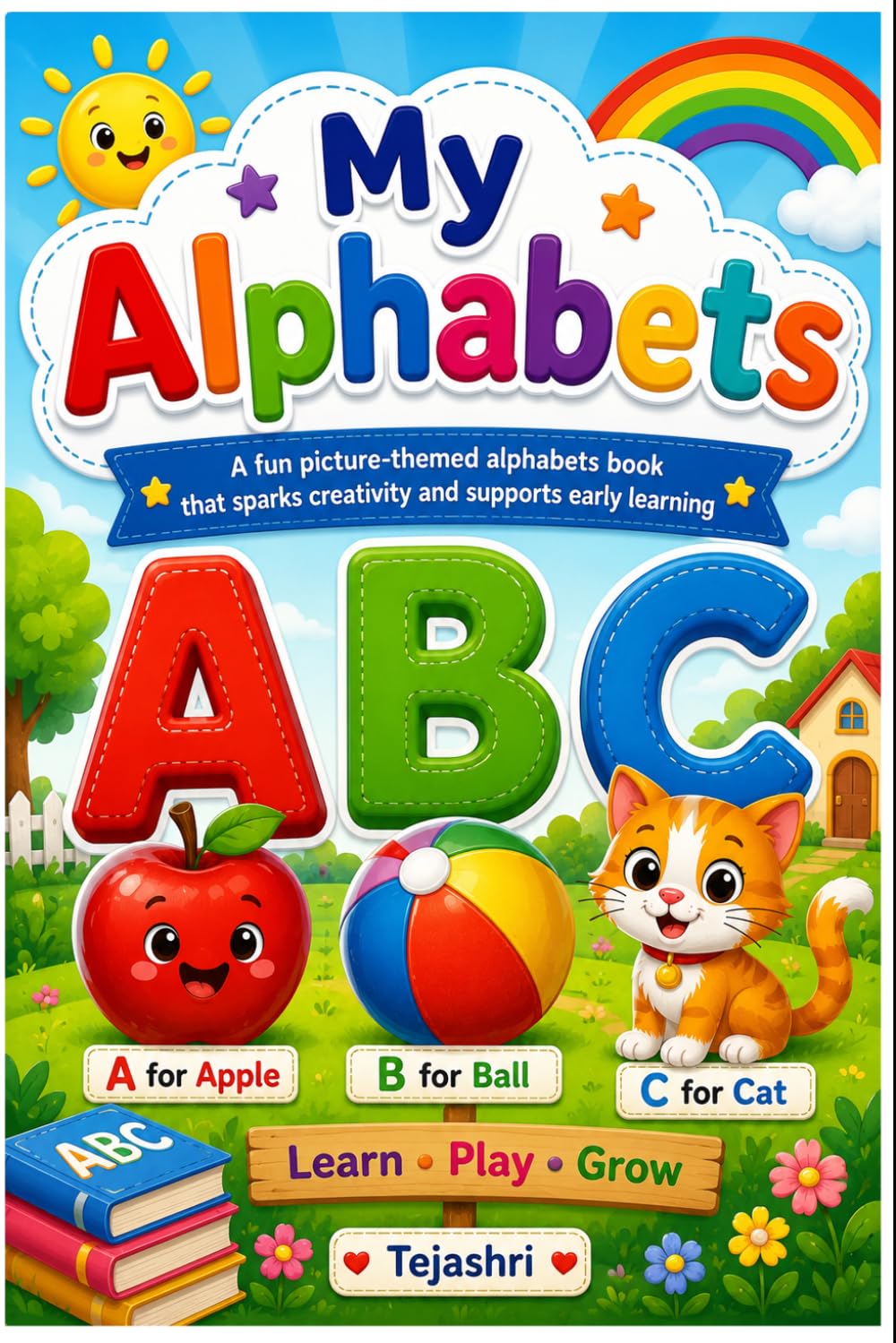 My Alphabets: A Fun Picture Alphabet Book with Tracing Alphabets and Cute Colorful Illustrations for Early Learning, Letter Recognition, Vocabulary Building, and Preschool Education