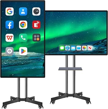 Smart Board, 49" Digital Whiteboard with 8-Core CPU, Electronic Smartboard for Classroom Office Home, Screen Mirroring from Android 12 and iOS for Live Streaming Board Only