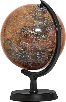 Explorer Mars Globe, 24cm/9.5", R-24, Red Planet, Mars Map, Mars Atlas, Mars Poster