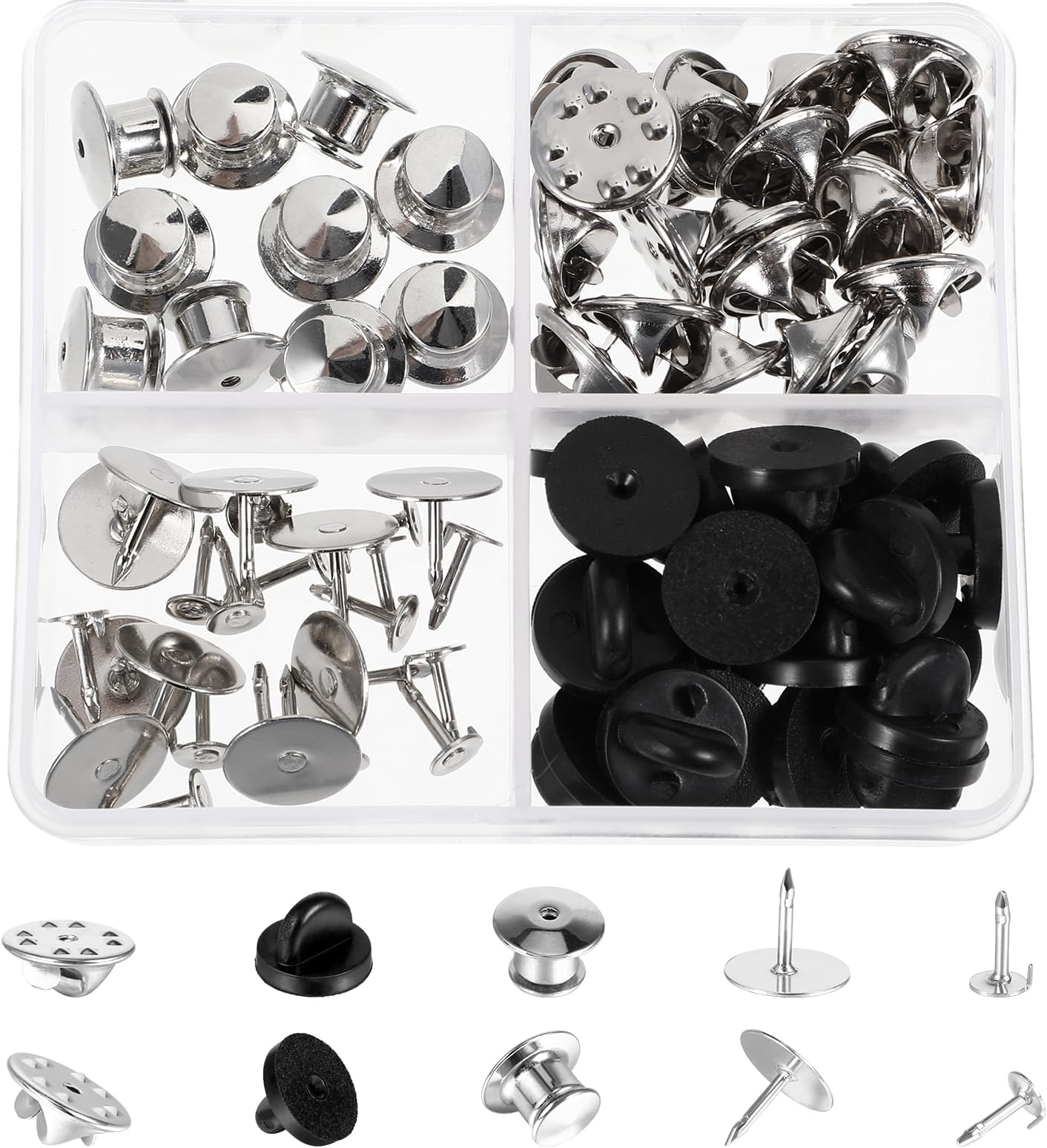 Amazon.com: 45 Pieces Pin Backs Locking Pin Keepers Locking Clasp ...