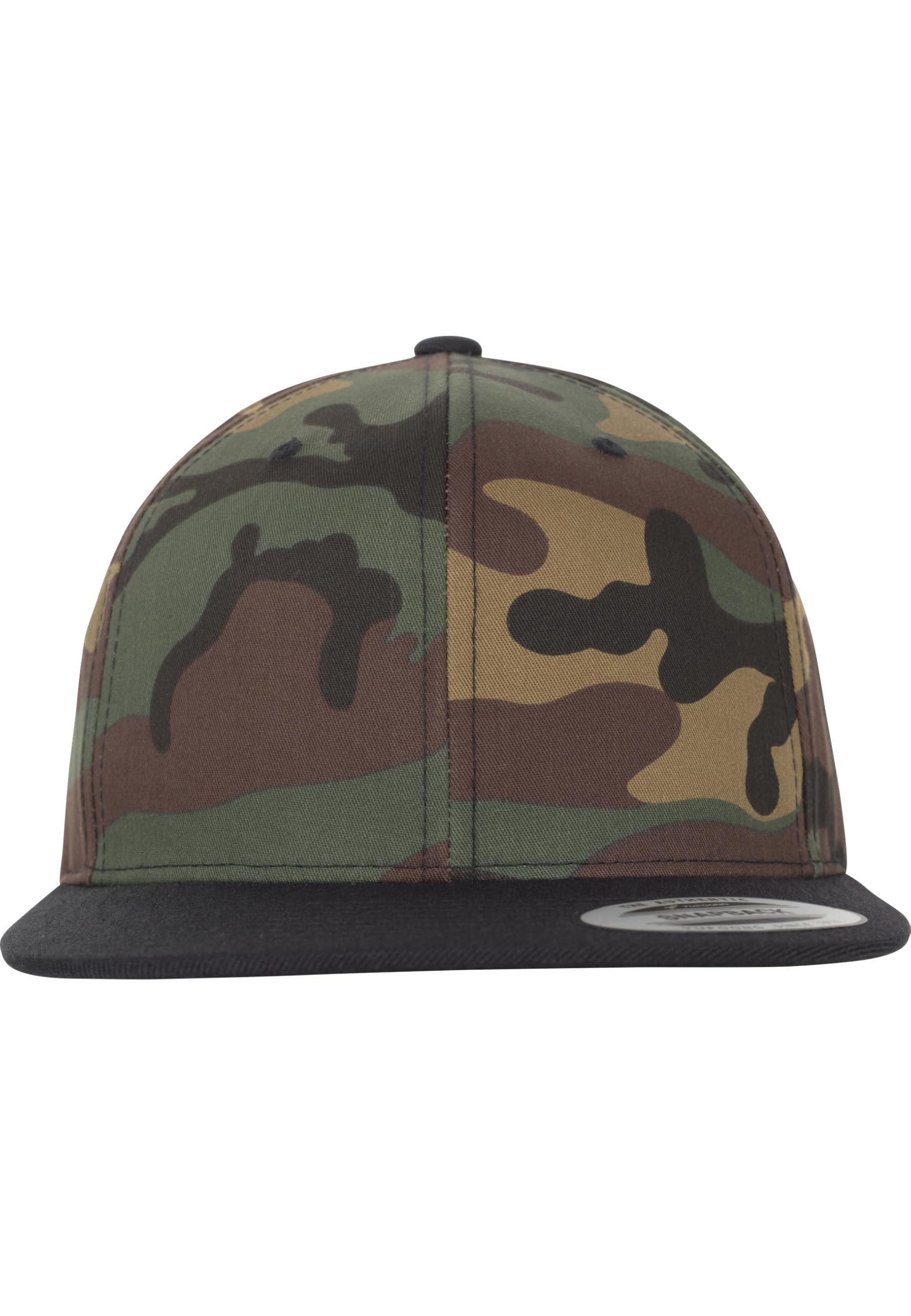 Flexfit Classic Snapback 2-Tone Cap, Green Camo/Black, one Size