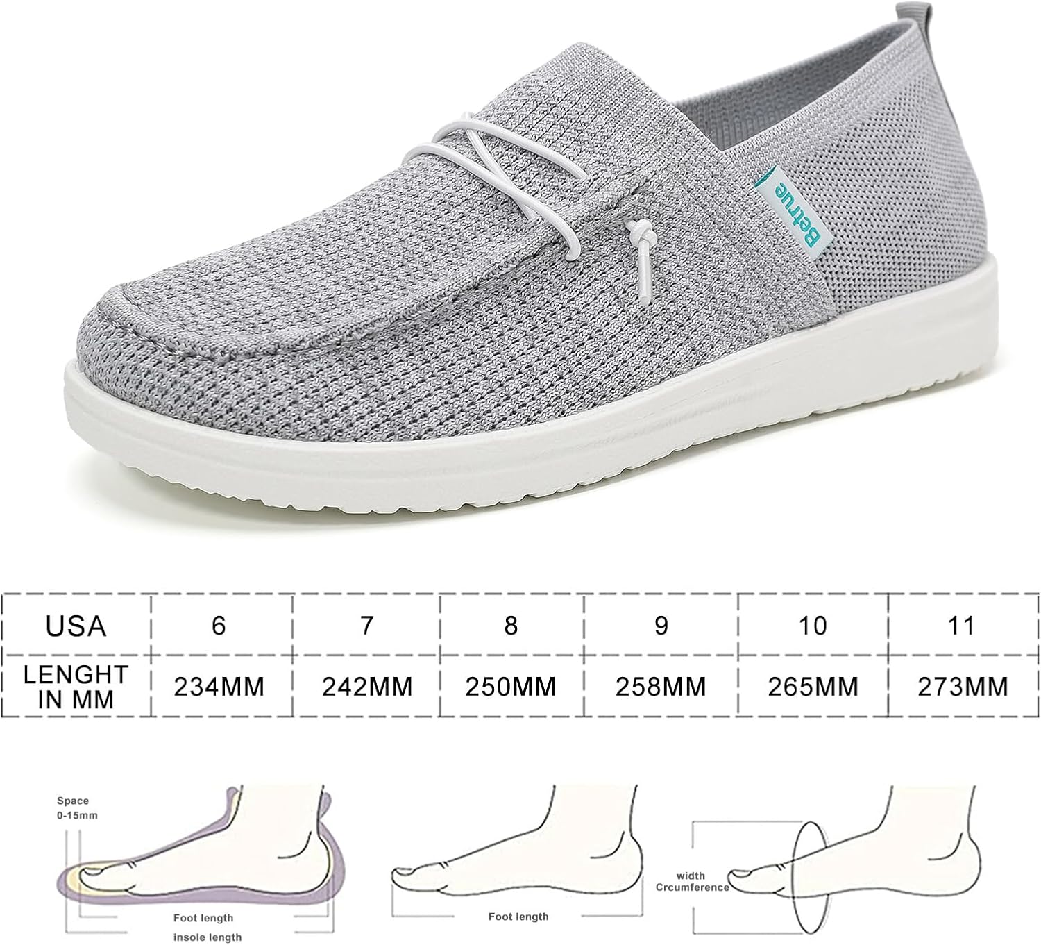 Betrue Lightweight Boat Shoes for Women, Womens Casual Loafers, Womens Slip On Deck Shoes, Breathable Canvas Walking Shoes for Women - Image 2
