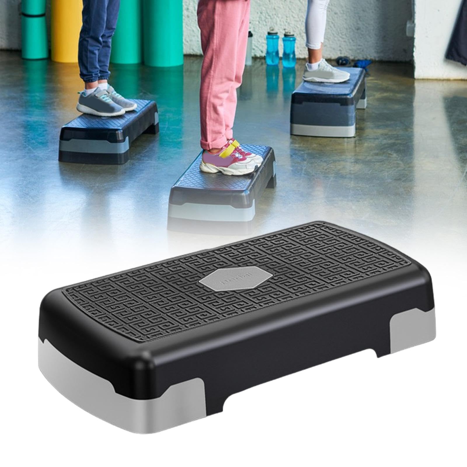 Milageto Aerobic Fitness Stepper Pedana Step Aerobica Piattaforma Regolabile Compatta Robusta in PP Superficie Antiscivolo per Allenamento Stabile Adatto a