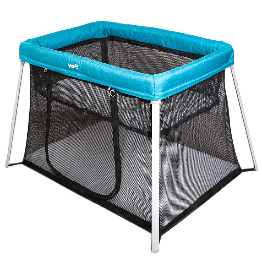 Lit parapluie de voyage Parc bebe pliable 2 niveaux Youpala Zephir Couleur - Bleu
