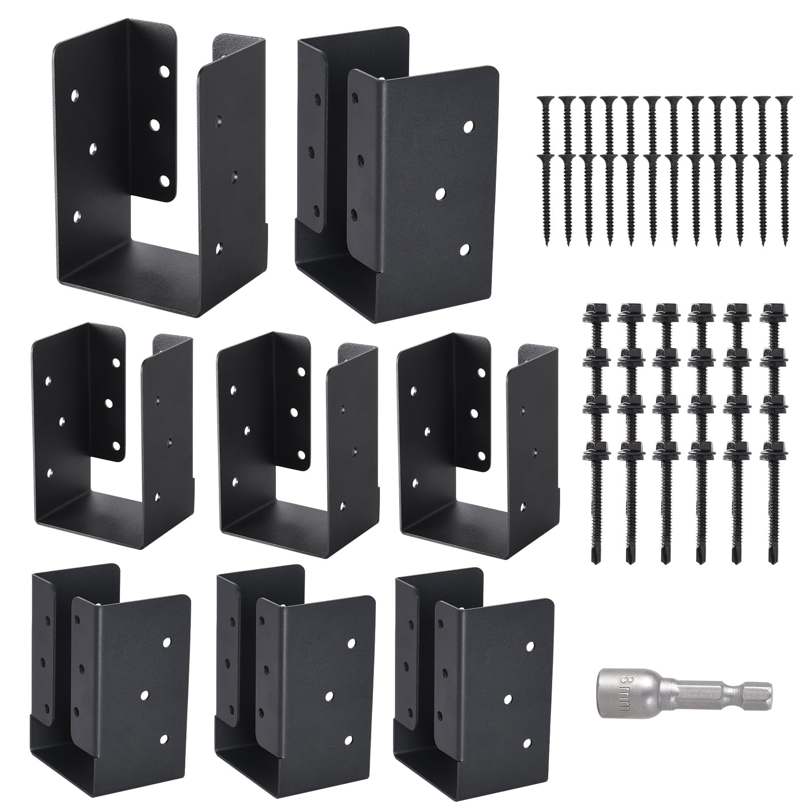 Concealed Joist Hangers, 8 Pcs 4x6 Outdoor Trim