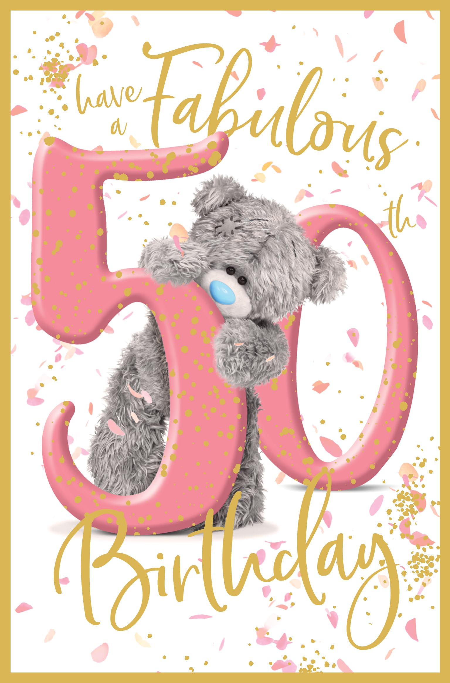 Me To You 50th Birthday 50 Carte Blanche Birthday Card