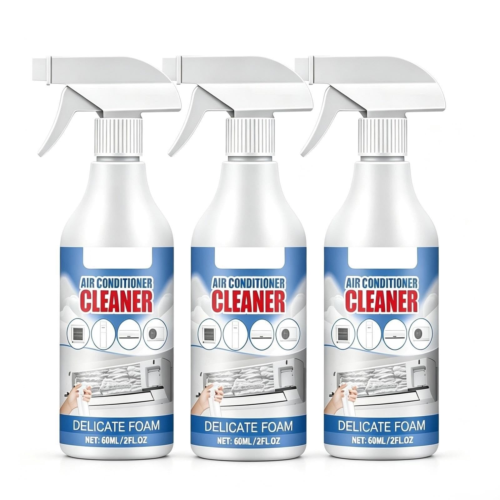 Lkyjsfs One Color Air Conditioner Foaming Cleaner Spray, 60Ml，No-Rinse Deep Clean
