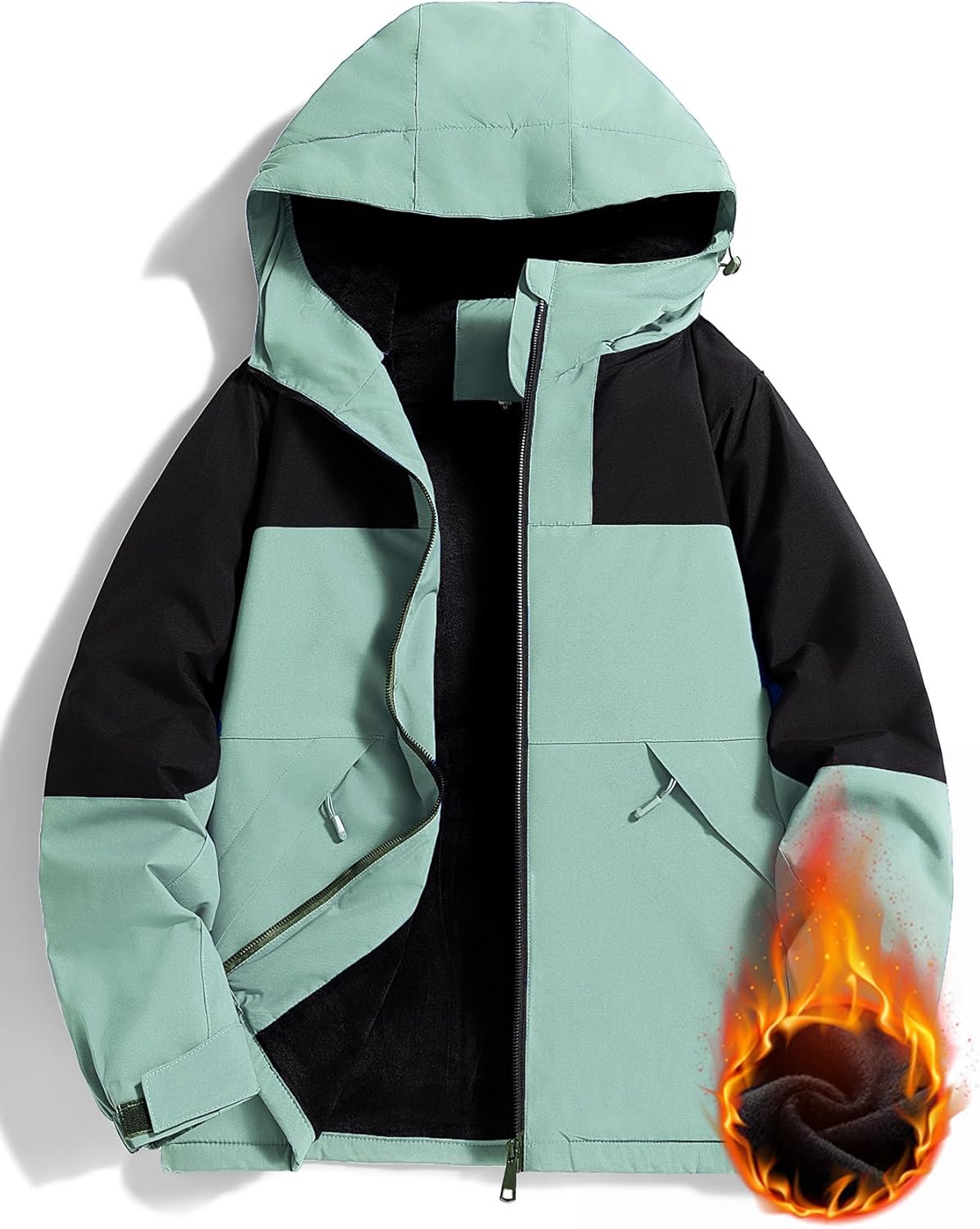 Waterproof Windproof Jacket, Warm Outerwear for Outdoor Activities