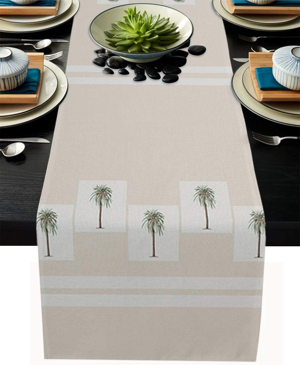 Table Runner Dresser Scarves 36 Inch Long, Cotton Linen