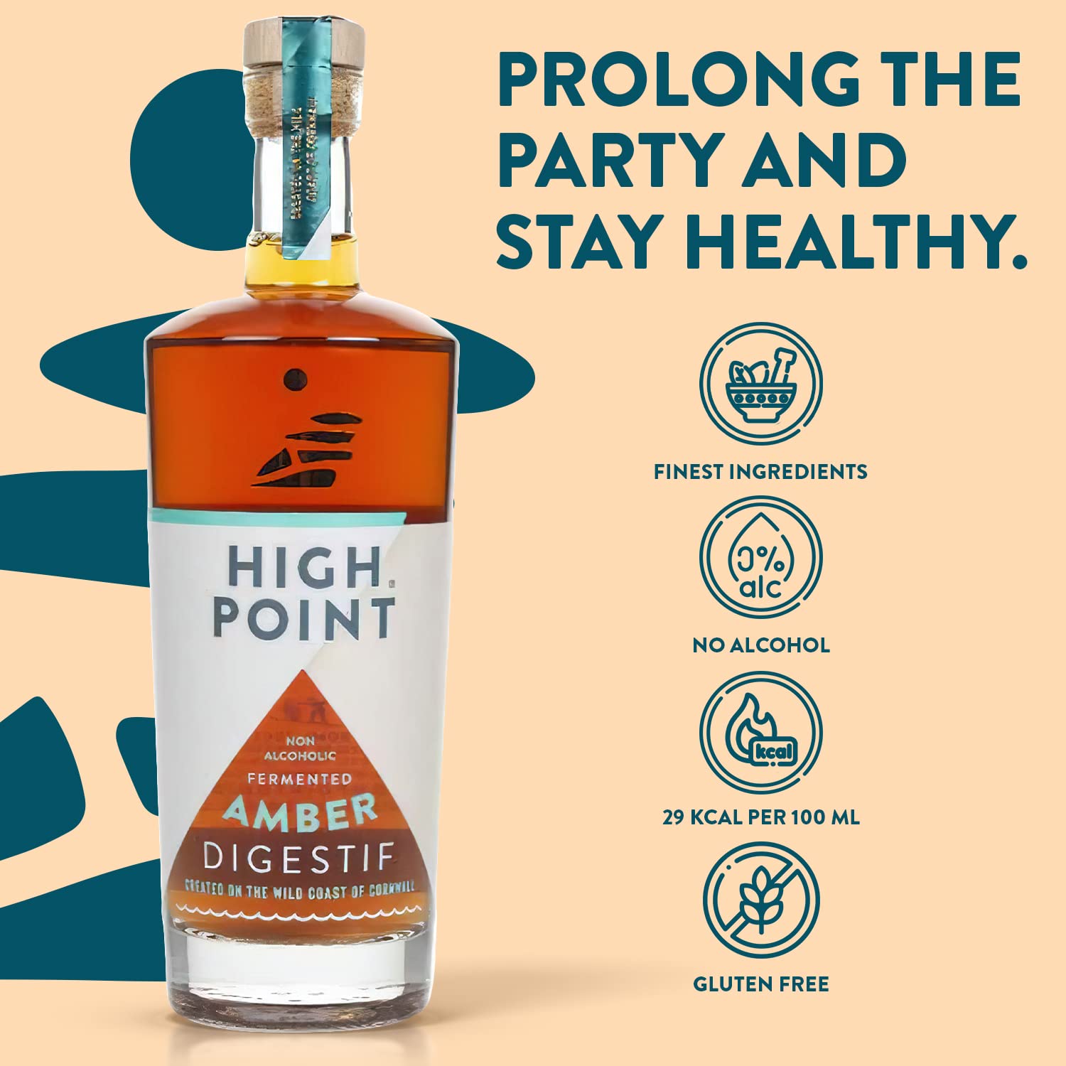 Buy High Point NonAlcoholic Spirits, Amber Digestif, Alcohol Free