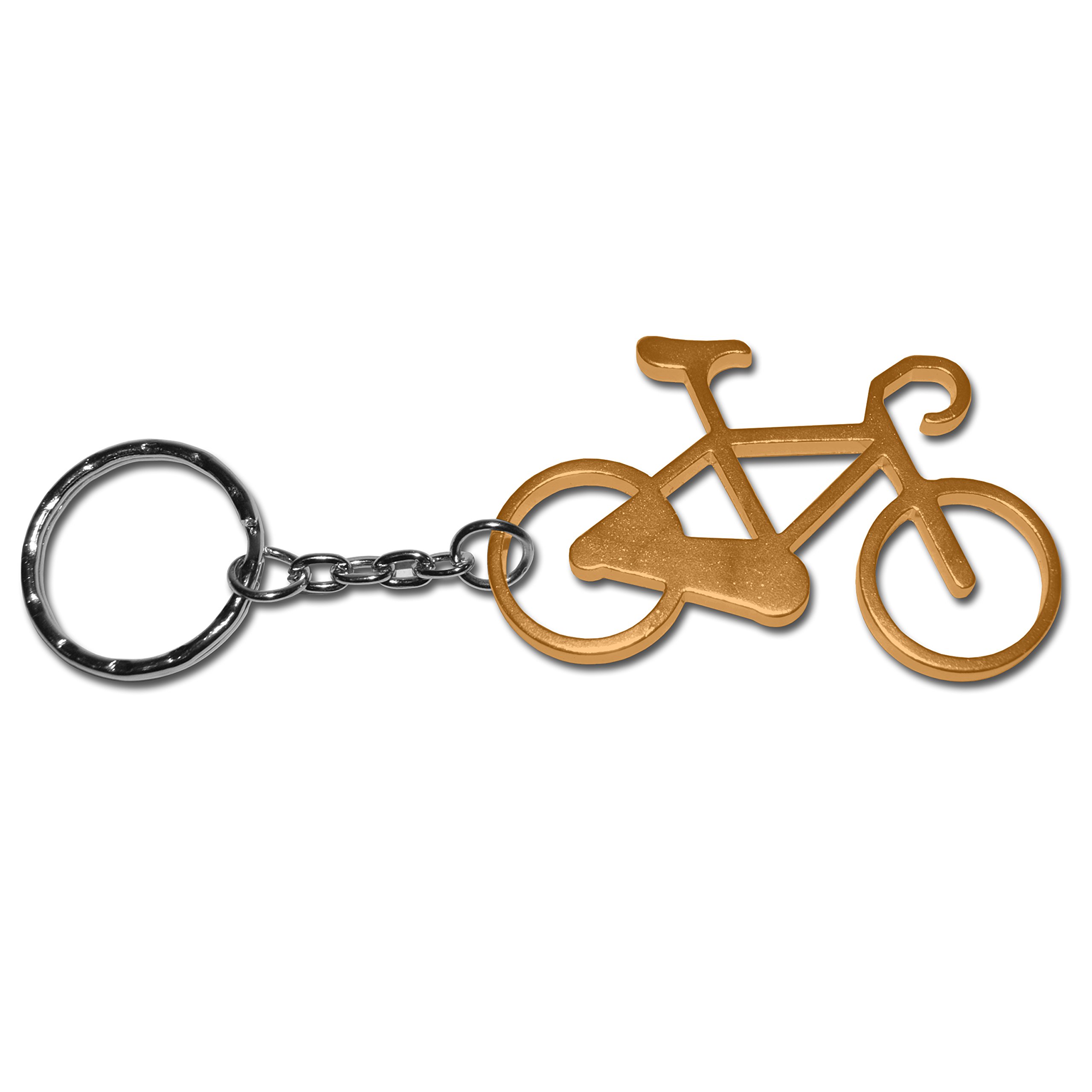 Komonee Bike Gold Metal Key Chain Bicycle Keyring Trail Keychain Mountain Fixies Keyrings (Pack of 3)