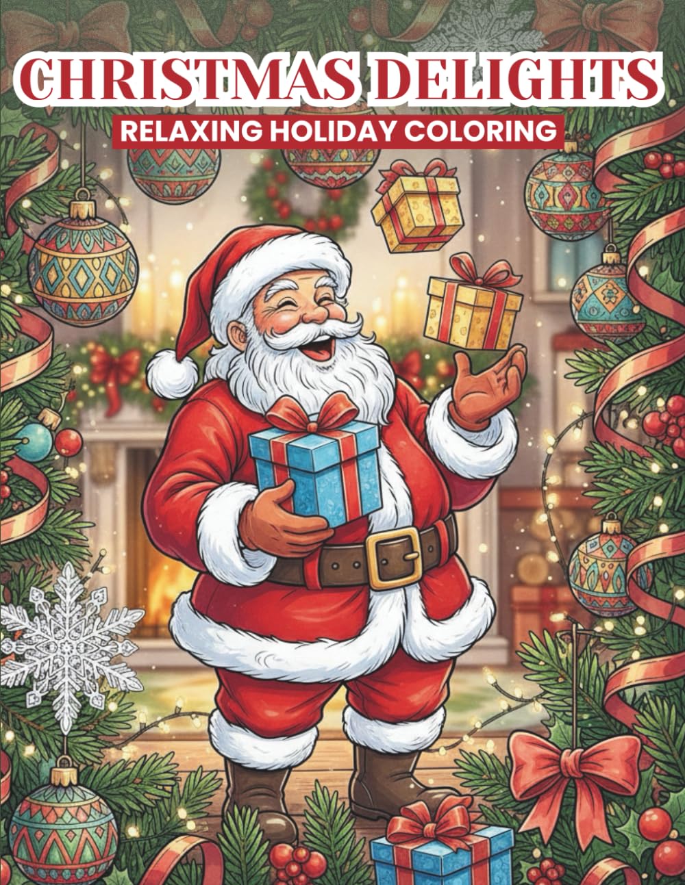Christmas Delights: Relaxing Holiday Coloring (Coloring Book)