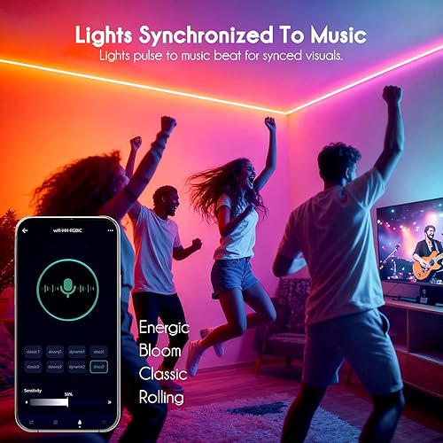 Miniatura 7 de Shine Decor Tira de luz LED IP68 de 52.5 pies, tira de luces LED RGB+IC de 24 V CC, luces de cuerda para exteriores con control remoto por