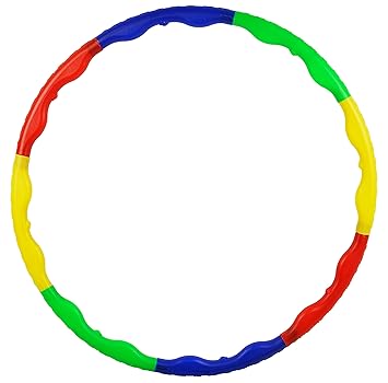 IRIS Plastic Detachable Hoola Hoop Ring Multi-Color ABS Material (90 cm x 90 cm x 10 cm)