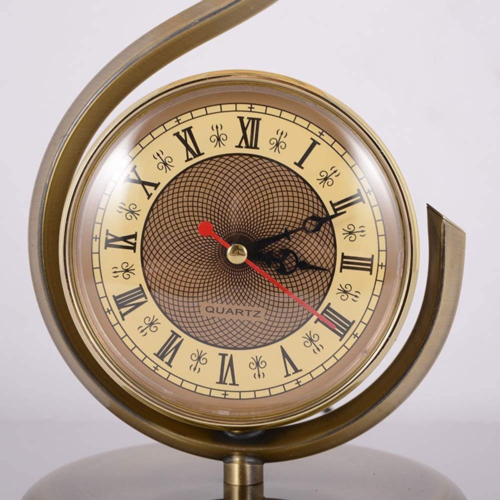 Lampe de Bureau, Lampe de Table de Style européen, Lampe de Chevet de Chambre à Coucher, personnalité rétro avec horloges, Salle d'étude, Cadeau, Lampe de Table en Fer forgé, Lampe de Lecture,
