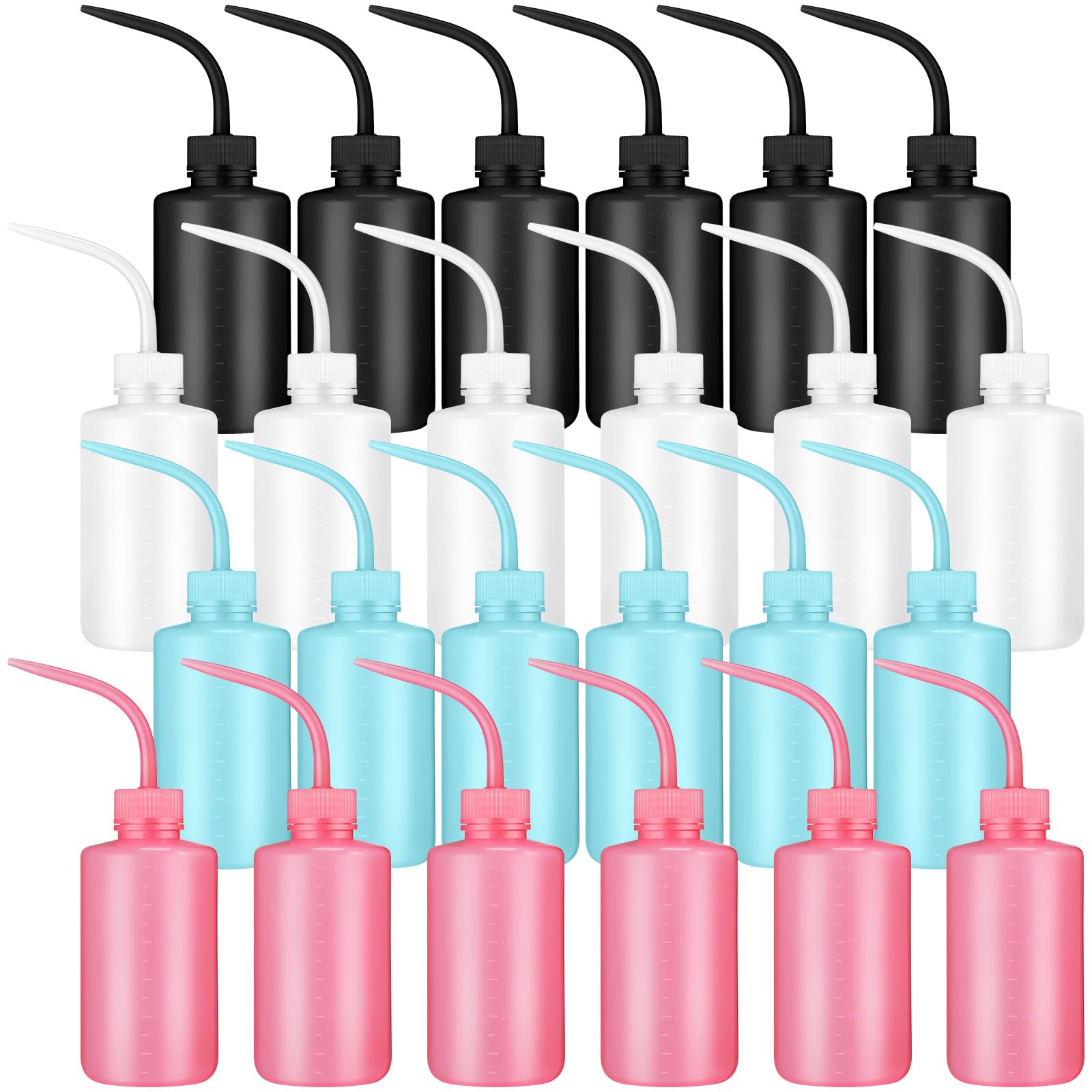 Dandat 24 Pcs Tattoo Squeeze Bottle, Lab Wash Bottle Plastic Safety Water Squirt Lash Rinse Cleaning Succulent Watering Irrigation Bottles for Indoor