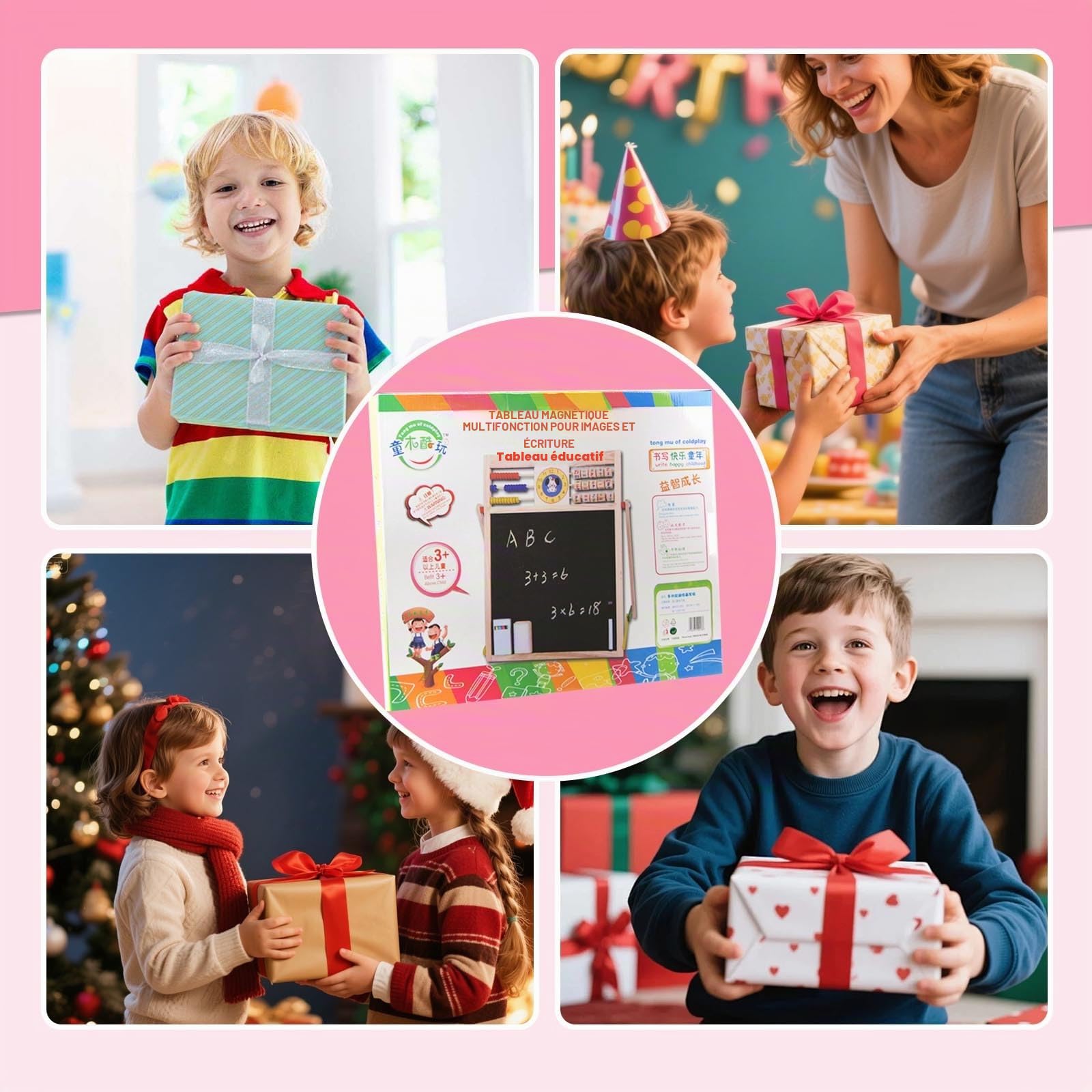 Jouet Montessori 3 4 5 6, Jeux Enfant 3 Ans, Jeux Educatif 3 Ans, Tableau Enfant Double Face, Alphabet Magnetique, Apprendre Compter, Cadeau 3-6 Fille Garçon