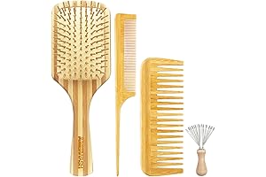 Bamboo Hair Brush & Comb Set: Ultimate Hair Care Solution