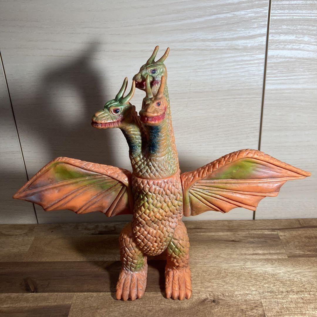【期間限定】当時もの　ブルマァク　ソフビ　キングギドラ（小） Amazon.co.jp: ブルマァク キングギドラ 当時物 ソフビ ブルー