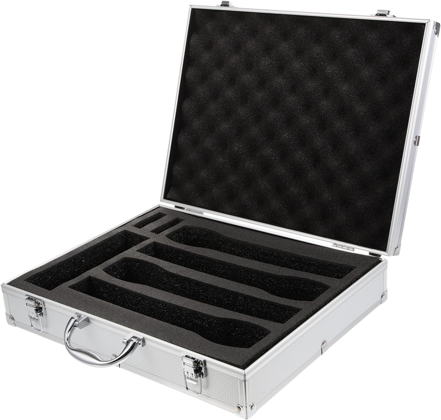 Travel Mic Organizer Microphone Carrying Case Handle Hard Shell Case for Outdoor Recording Microphone Storage